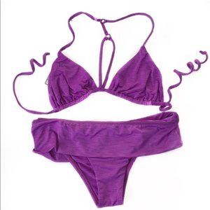 HURLEY purple swimsuit.  M top, S bottom.